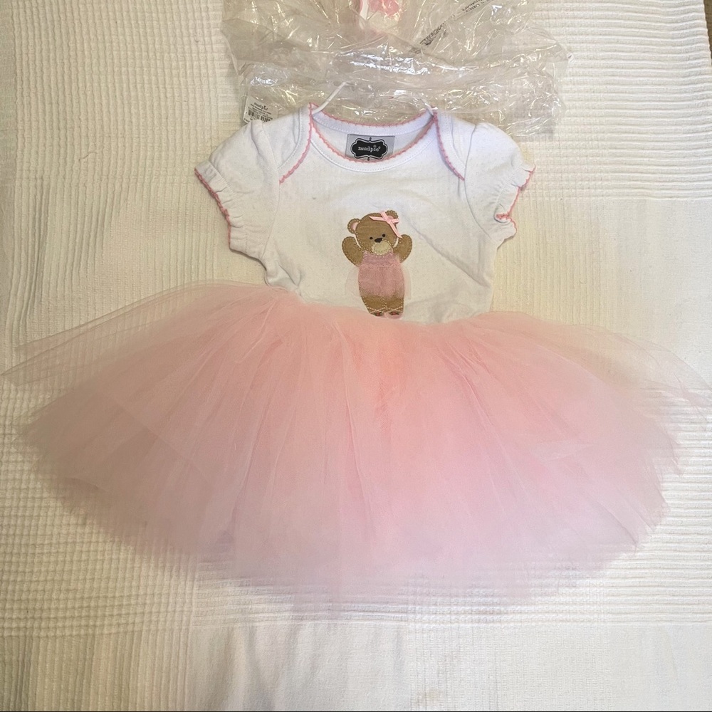 NWT Mud Pie Ballerina Bear Tutu Dress